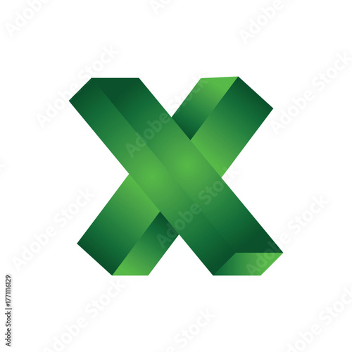 This is a 3D logo with the letter X.