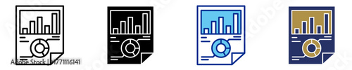 Data Analysis  Icon Set Multiple Style Collection
