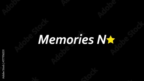 A simple memo with a star icon in white font on a black background