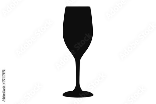 Champagne glass icon symbol vector, Wine glass silhouette vector