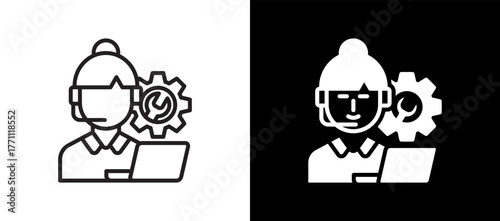 Technical Support blackwhite icon