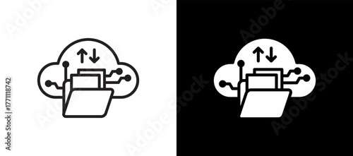 Cloud Storage blackwhite icon