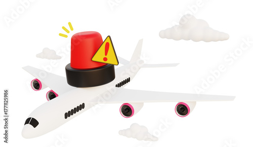 Foto Emergency evacuation or emergency landing concept
3D illustration