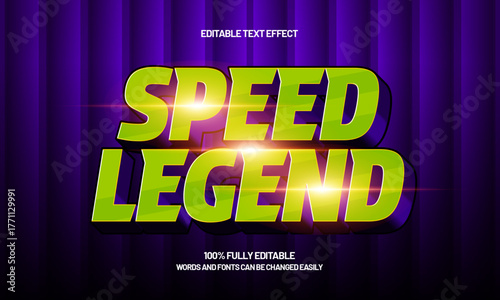 speed legend editable racing text style with glowing effect