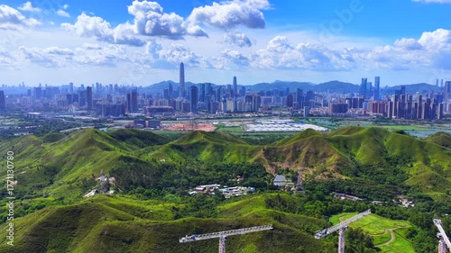 Skyview of Lok Ma Chau Loop Hong Kong Shenzhen Innovation and Technology Park redevelopment near Huanggang Port Greater Bay Area economic growth in Northern Metropolis near Shenzhen Special Economic