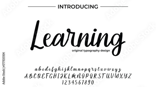 Learning - Elegant Script Font for Smooth Handwritten Design and Creative Typography