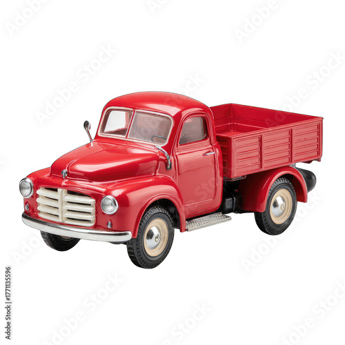 Red vintage truck model