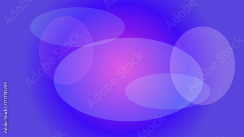 Fotografie Abstract glowing orbs on a vibrant purple and pink gradient background