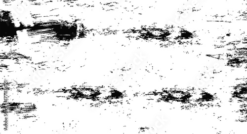Grungy Abstract Black and White Texture Overlay Distressed Brush Strokes Vector Background Grunge Frame Design Element