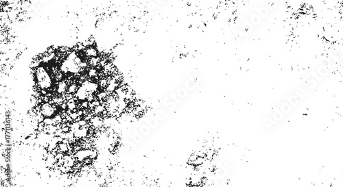Heavy Grunge Dirt Texture Overlay Vector Distressed Black and White Pattern Abstract Graphic Background