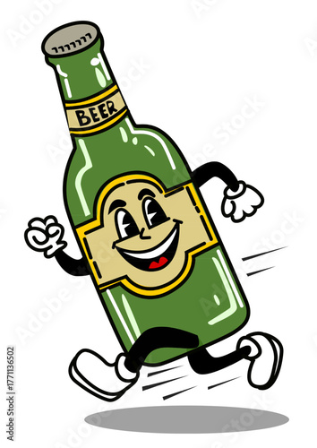 Illustration of a funny beer
