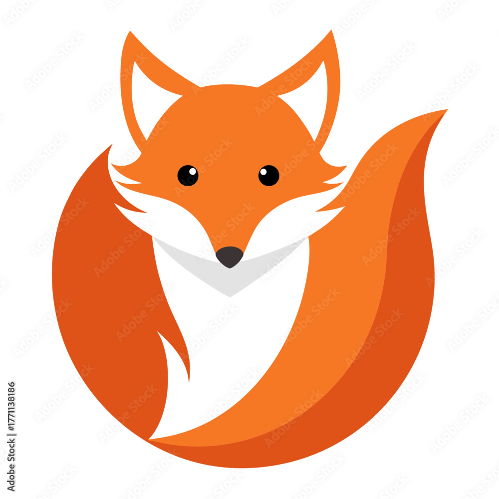 Obraz premium Cute fox logo, a symbol of cunning
