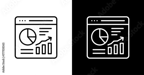 Pie Chart White Icon Set Design