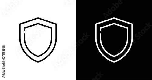 Shield White Icon Set Design