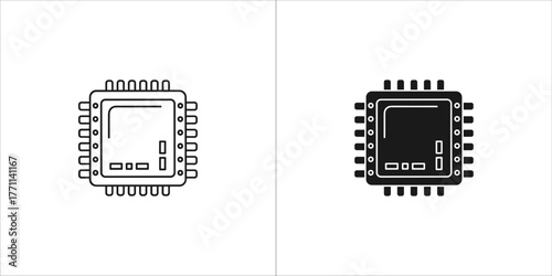 Illustration of a microchip, a key component in modern electronics