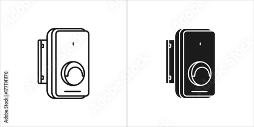 Illustration of a wall box, a container for electrical connections