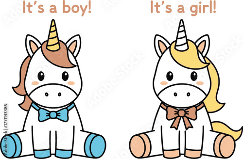 Gender reveal unicorn theme baby shower invitation background