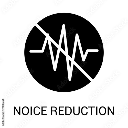 Noise Reduction Soundproof Icon Vector