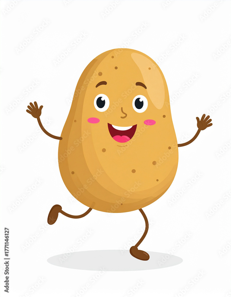 Obraz premium potatoe vector cartoon