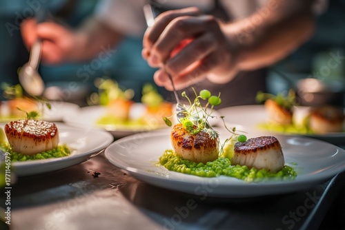 Wallpaper Mural Precision food plating with tweezers and garnish Torontodigital.ca