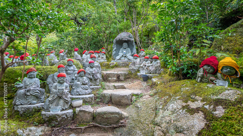 Statues in Miyajima island in Japan on september 29th 2025