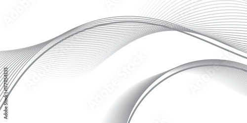 Thin wavy line abstract background. Wavy line horizontal divider outline minimalist background. abstract white wavy lines background. Abstract black lines wave curve motion on white background.