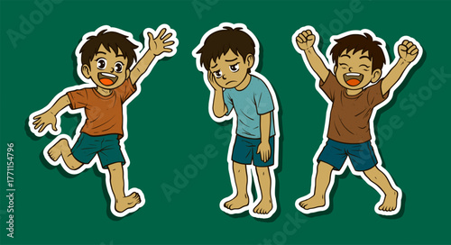 Childhood emotions joy sadness and excitement