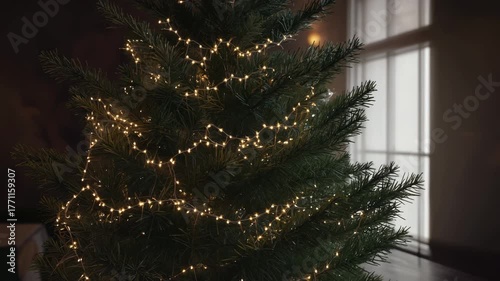 Warm Christmas Living Room Holiday Tree