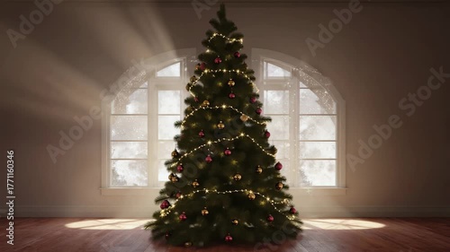 Warm Christmas Living Room Holiday Tree