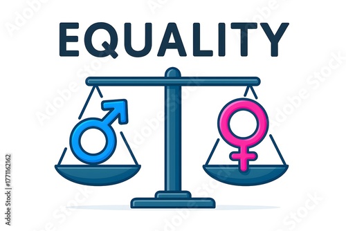 Gender Equality Illustration 3D Render 