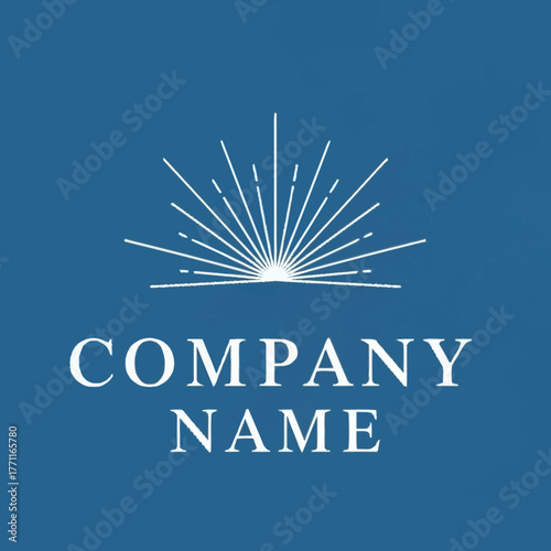 Minimalist Sunburst Logo with Company Name Placeholder.
