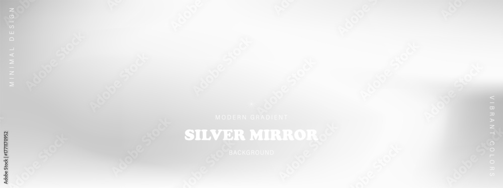Obraz premium Modern chrome wallpaper. Liquid silver mirror gradient with abstract steel reflections. Vector illustration.