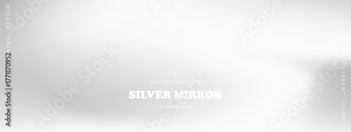Modern chrome wallpaper. Liquid silver mirror gradient with abstract steel reflections. Vector illustration.