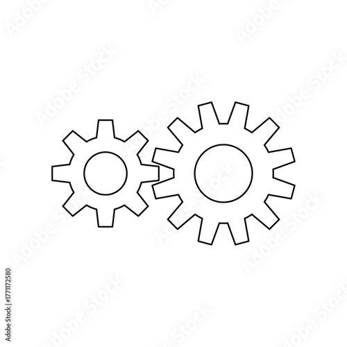 シンプルな歯車のアイコン