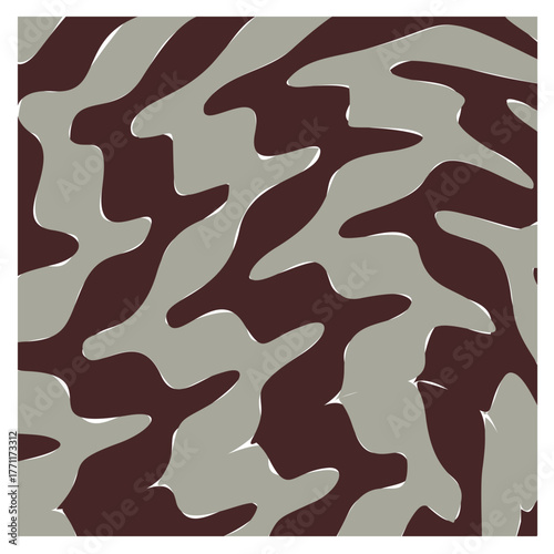 Seamless vector camouflage pattern for military textile design with green and brown color texture