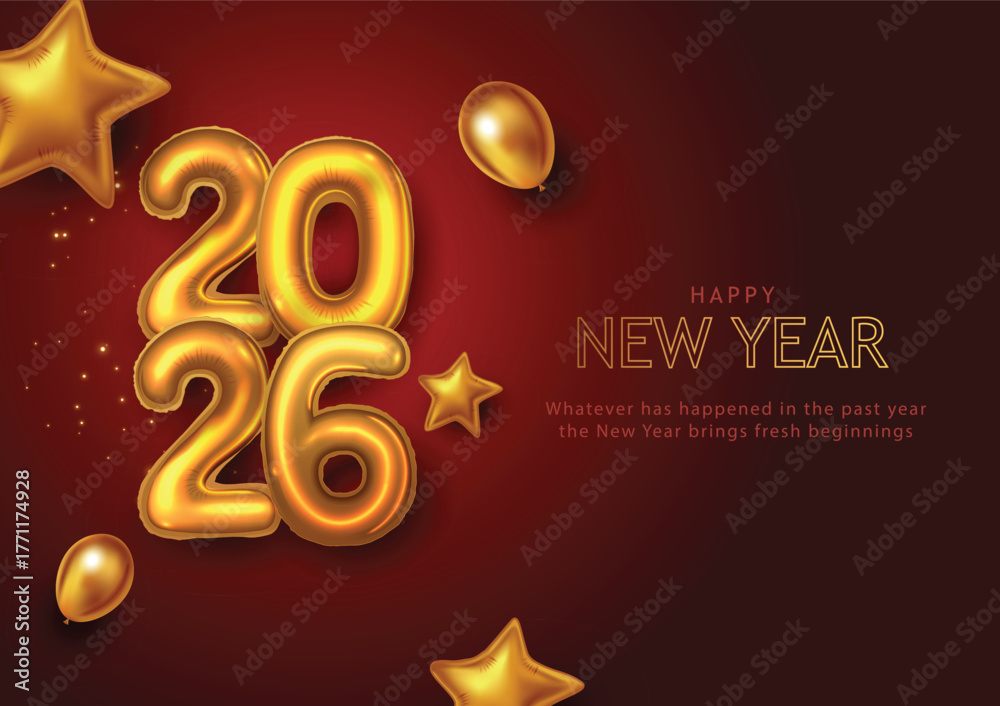 Φωτογραφία 2026 Happy New Year club poster Background for your Flyers and Greetings Card graphic or new year themed party invitations