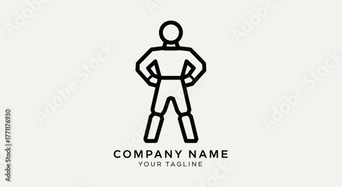 Confident person standing with hands on hips ready for action and success.