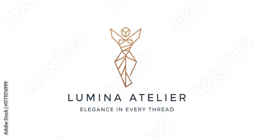 Lumina Atelier Logo - Elegant Design Featuring a Geometric Figure.