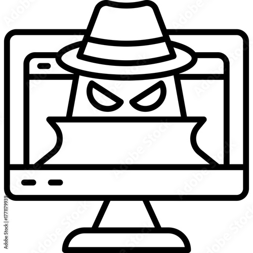Spyware Line Icon