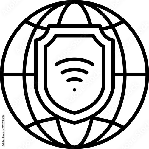 VPN Connection Line Icon