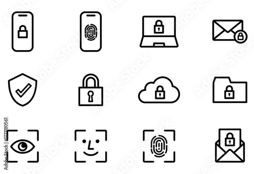 セキュリティ・サイバーセキュリティアイコン