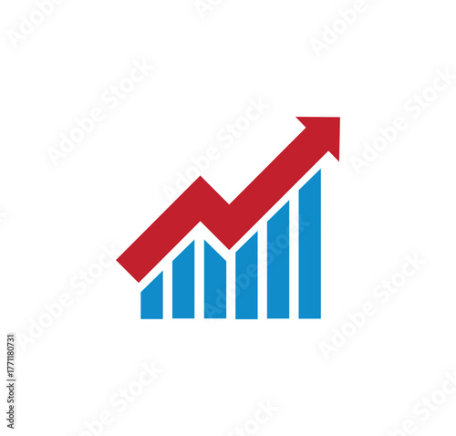 business graph and arrow illustration on white background Free Download business graph and arrow illustration on white background - GFXLoad