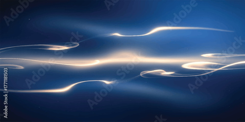 Abstract blue background with glowing light trails creating a dynamic and modern design element perfect for technology and futuristic themes