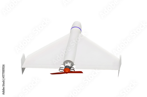 Shahed 136 Loitering Munition — Ultra-Detailed 3D Render Isolated on Transparent Background