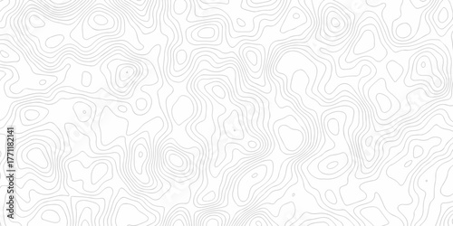 white topography map geography relief diagram texture design. Topography white background and black line world map texture design. Lines Topographic contour lines grid map seamless pattern.	