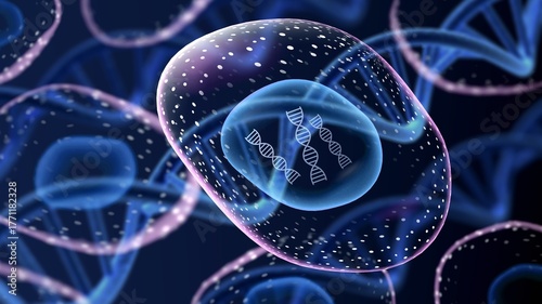 Spiral DNA human double helix structure