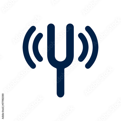 Tuning fork vector illustration icon design trendy