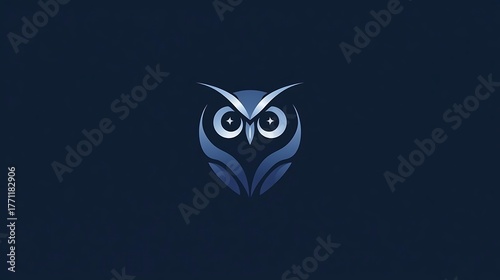 Blue Abstract Geometric Shield Logo Digital Vector Art Protection Security