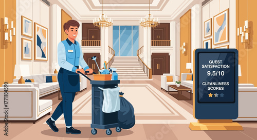 Hotel services and cleanliness presentation, a blend of luxury and meticulous care