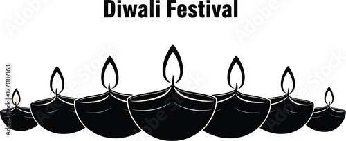 Diwali festival with traditional oil lamps, symbolizing victory of light over darkness
